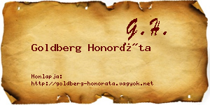Goldberg Honoráta névjegykártya